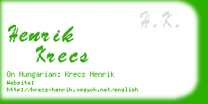 henrik krecs business card